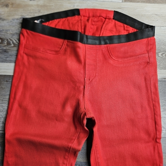Helmut Lang Waxed Denim Jegging Red Size 28 - Picture 2 of 14